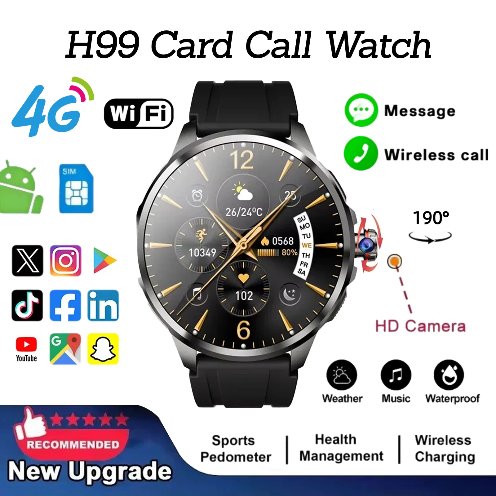 Smartwatch Store - H99 Smart Watch Android Watches Amoled