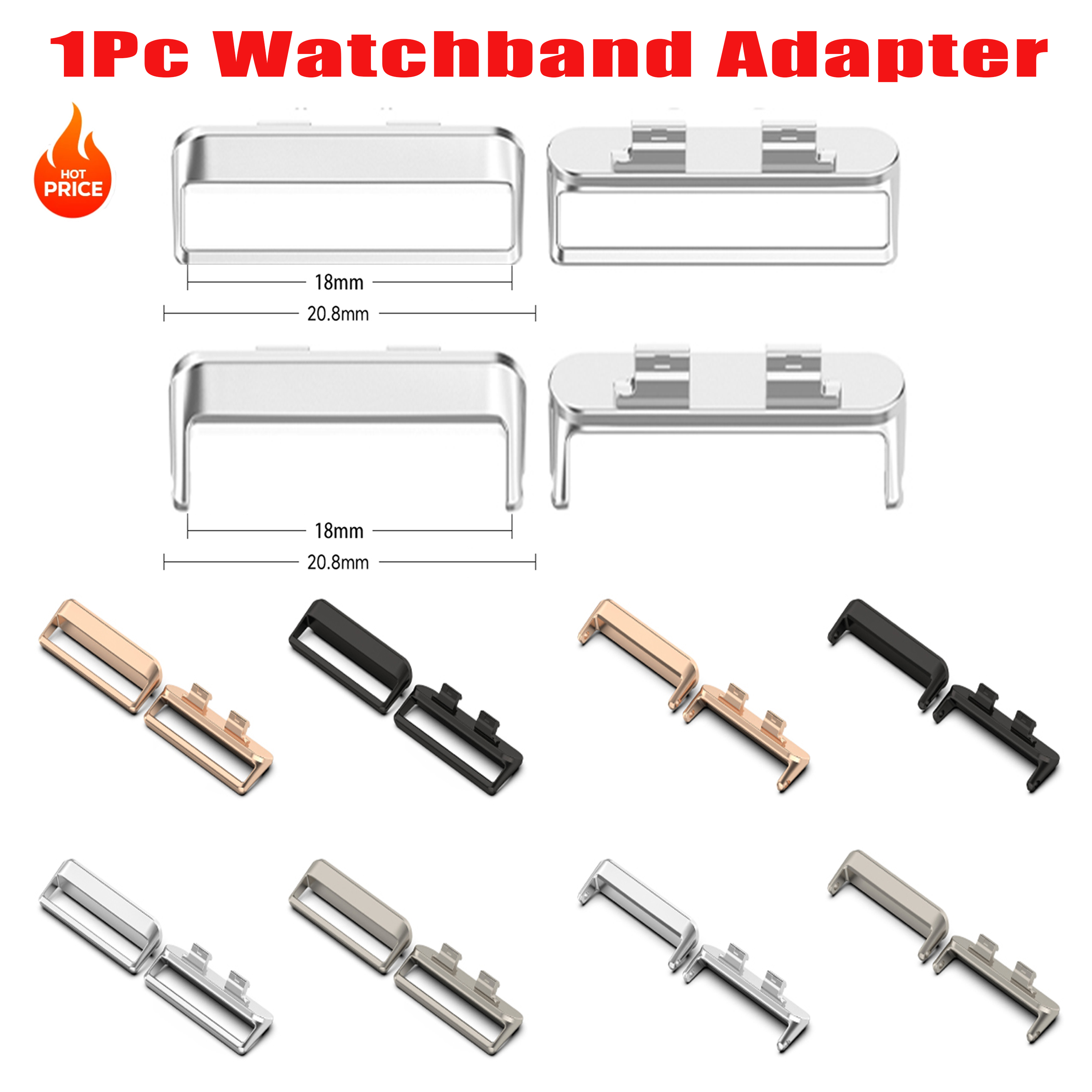 Watch Band Connector - 18mm 1Pc Adapter for Huawei Watch