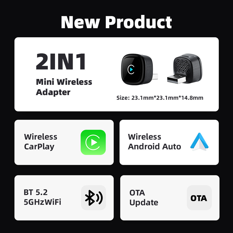 2 in 1 Wireless CarPlay Adapte - Smartwatch Universal recensione e prezzo