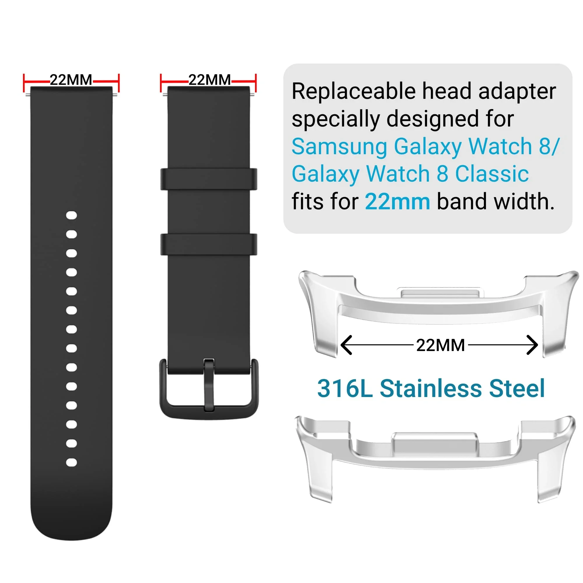 2PCS Stainless Steel Watch Ada - Watch Band Connector recensione e prezzo