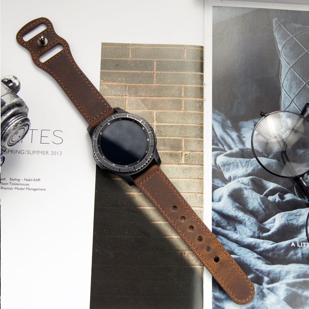 20mm 22mm Genuine Leather Watc - Smartwatch Accessories Shop recensione e prezzo