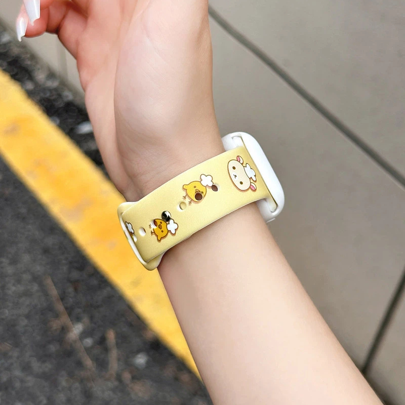 Cute Rilakkuma Print Silicone  - Silicone Band Replacement recensione e prezzo