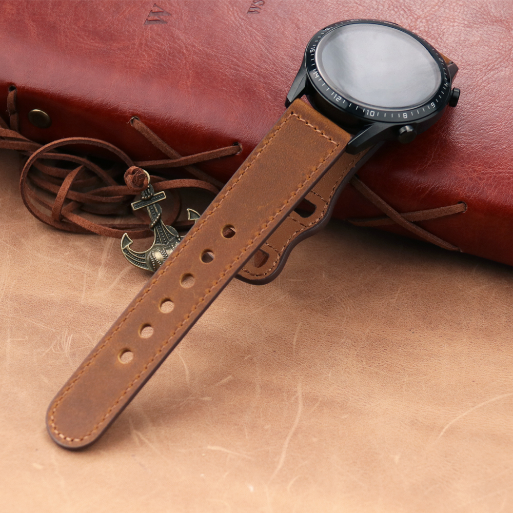 22mm Band Genuine Leather Watc - Smartwatch Accessories Shop recensione e prezzo