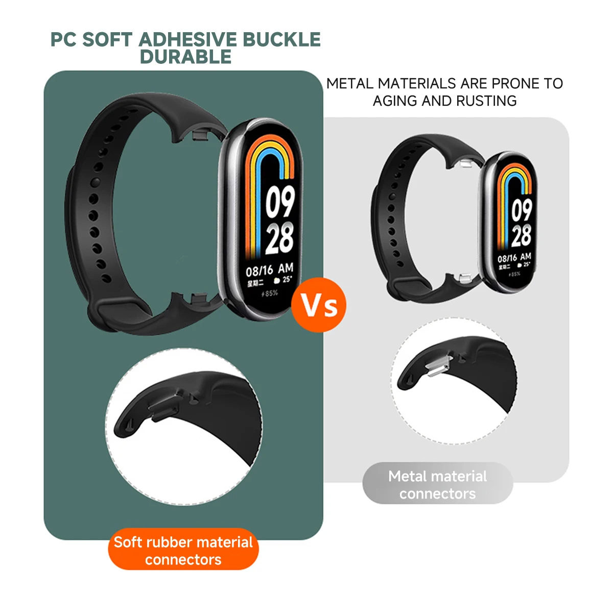 Strap for Xiaomi Mi Band 9/9 N - Silicone Band Replacement recensione e prezzo