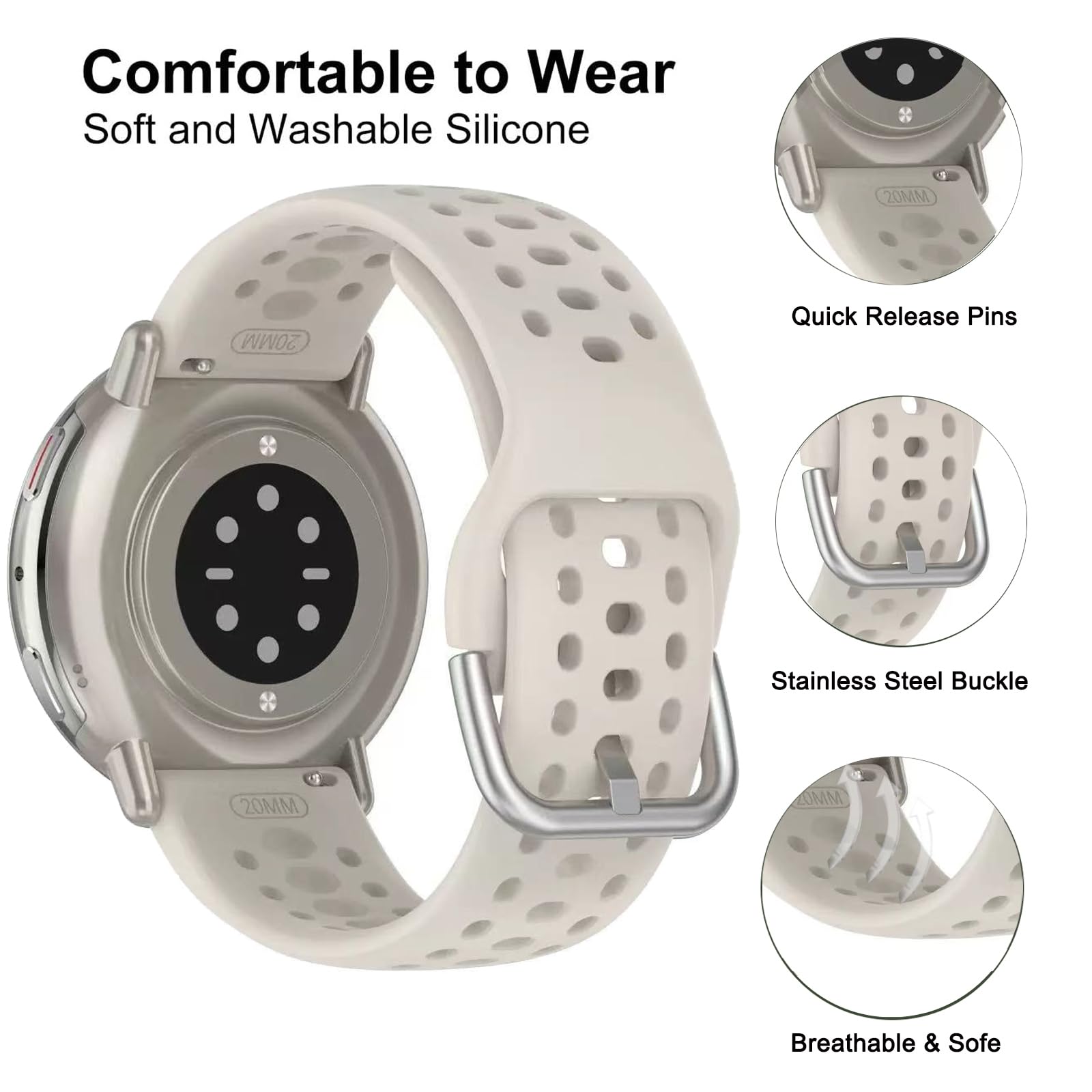 20mm Strap For Amazfit active  - Titan Smartwatch Accessories recensione e prezzo
